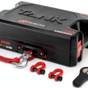 RUGCEL WINCH 12V DC Portable Utility Winch 4500lb with Remote Black-0