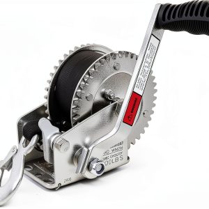 OPENROAD Heavy Duty Boat Trailer Winch 2000lb 26ft Strap 2‑Way Ratchet-0
